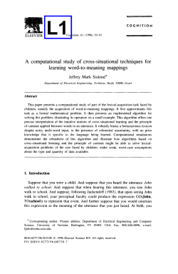 A computational study of cross-situational techniques for learning