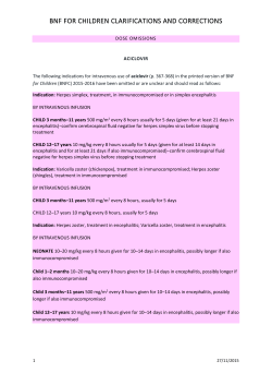 bnf for children clarifications and corrections