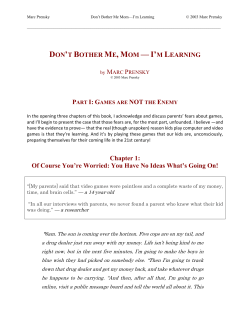 don`t bother me, mom &mdash; i`m learning