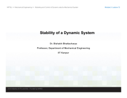 Stability of a Dynamic System