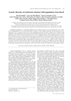 Genetic diversity of Leishmania infantum field - Arca