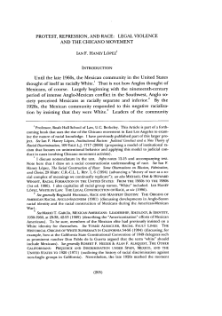 Protest, Repression, and Race: Legal Violence and the Chicano