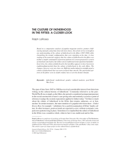 the culture of fatherhood in the fifties: a closer look