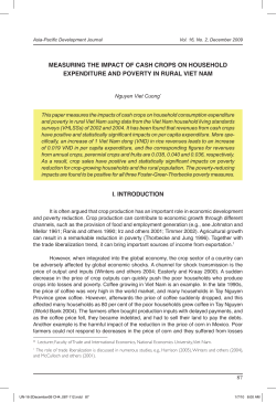 87 MEASURING THE IMPACT OF CASH CROPS ON HOUSEHOLD