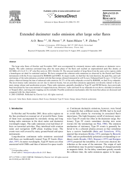 Extended decimeter radio emission after large solar flares
