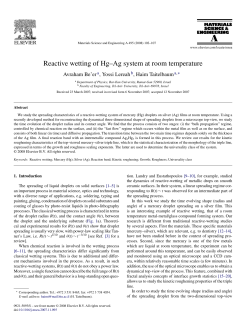 Reactive wetting of Hg&ndash;Ag system at room temperature