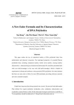 A New Euler Formula and Its Characterization of DNA Polyhedra