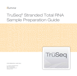 TruSeq Stranded Total RNA Sample Preparation