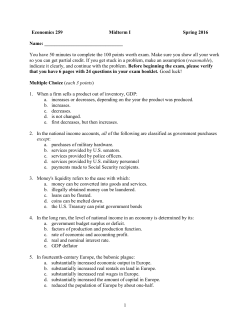 Midterm I - Spring 2016 with solutions