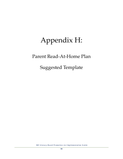 Parent Read-At-Home Plan - Forest Municipal School District