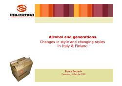Alcohol and generations. Changes in style and changing styles in