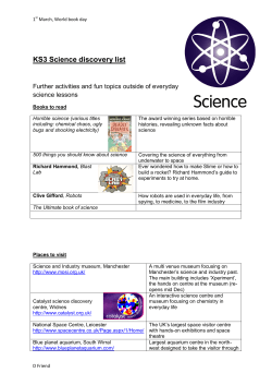 KS3 Science discovery list
