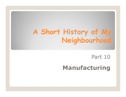 Part 10 Manufacturing