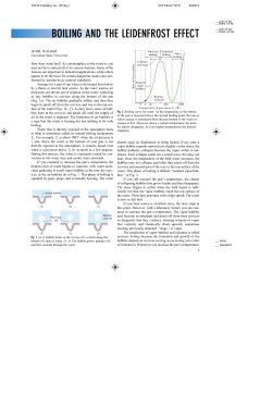 boiling and the leidenfrost effect