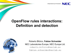 OpenFlow rules interactions: Definition and detection