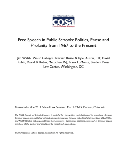 Free Speech in Public Schools - National School Boards Association