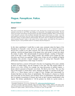 Plague, Panopticon, Police.
