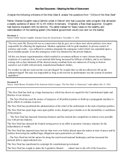 New Deal Docs- Critics