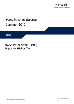 Mark scheme - Paper 4H - June 2010