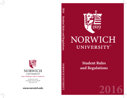 Student Rules and Regulations - About Norwich