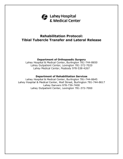 Tibial Tubercle Transfer and Lateral Release