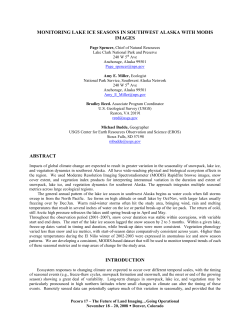 monitoring lake ice seasons in southwest alaska with modis