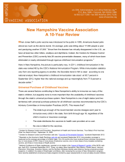 New Hampshire Vaccine Association A 10-Year Review