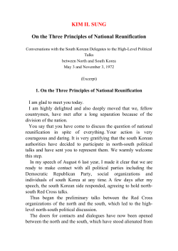 KIM IL SUNG On the Three Principles of National Reunification