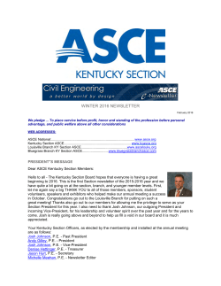 February Newsletter - ASCE Branch Website Program