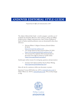 Editorial Style Guide