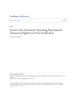 Frozen Life`s Dominion - FLASH: The Fordham Law Archive of