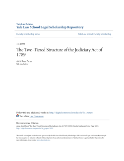The Two-Tiered Structure of the Judiciary Act of 1789