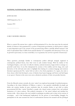 nations, nationalism, and the european citizen