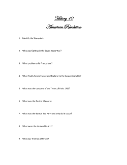 History 10 American Revolution