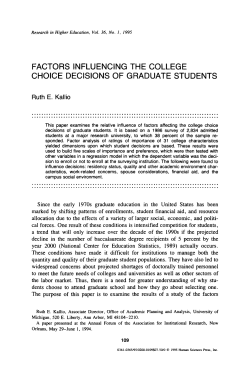 Factors influencing the college choice decisions of