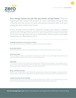 Sales Kit - Zero Energy Project
