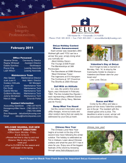 February 2011 - DeLuz Family Housing