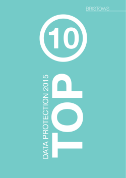 D ATA PRO TEC TION 2015