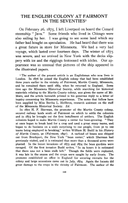 The English colony at Fairmont in the seventies.