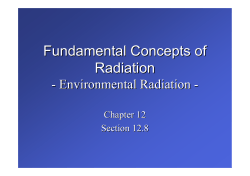 Fundamental Concepts of Radiation