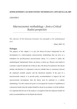Jespersen 260110 - Post-Keynesian Economics Study Group