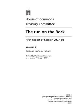 The run on the Rock - Publications.parliament.uk