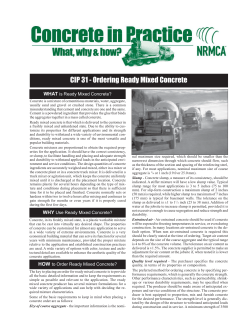 CIP 31 - Ordering Ready Mixed Concrete