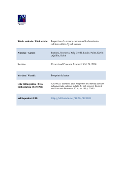 calcium sulfate -fly ash cement