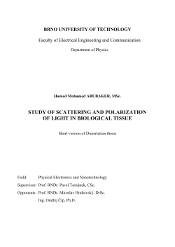 STUDY OF SCATTERING AND POLARIZATION OF LIGHT IN