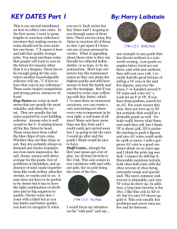 KEY DATES Part 1 - Harry Laibstain Rare Coins