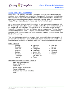 Living with a Tree Nut Allergy
