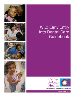 WIC: Early Entry into Dental Care Guidebook