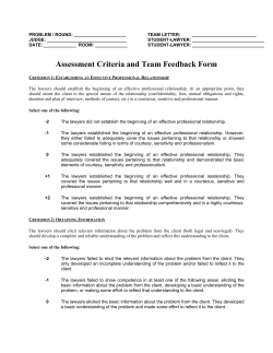 ICCC Assessment Critieria