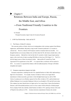 Relations Between India and Europe, Russia, the Middle East, and